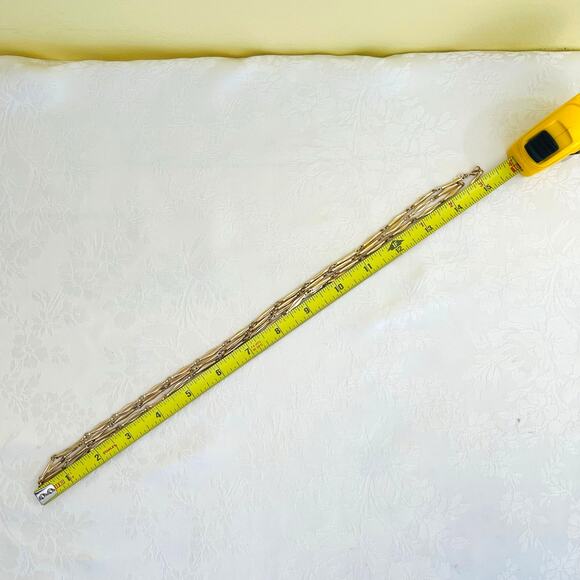 Vintage Gold Tone 58" CROWN TRIFARI Link Chain Necklace w/ Spring Closure - Picture 8 of 9